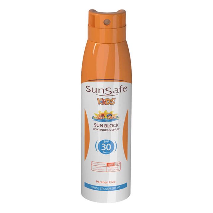 اسپری ضد آفتاب کودک SPF30 سان سیف حجم 150 میل